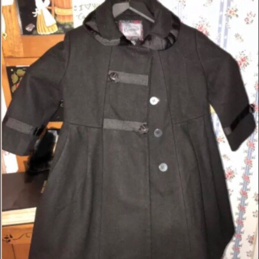 Girl’s Toddler Dress Coat 3T Black
